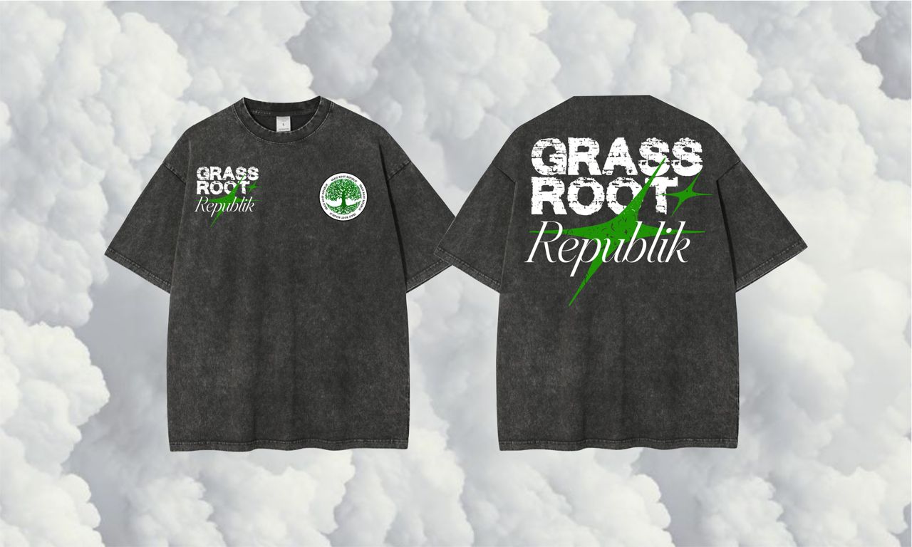 Black Rooted Washed Tee